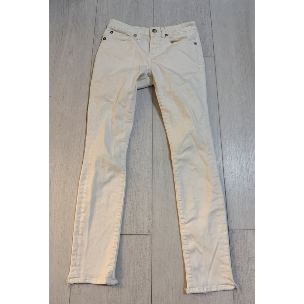 R13 Jeans Made in Italy Alison Crop Jeans Sz 26 in Garret White